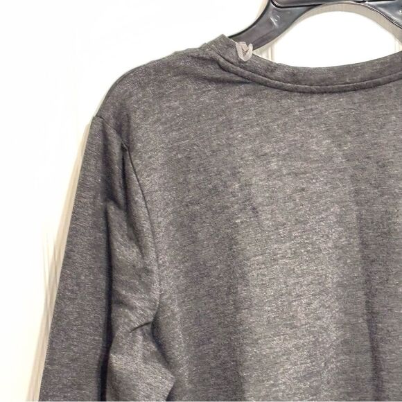 Anne Klein | Women’s Dark Grey Sweatshirt Pullover Top White Sheer Trim Size XL - Picture 13 of 15